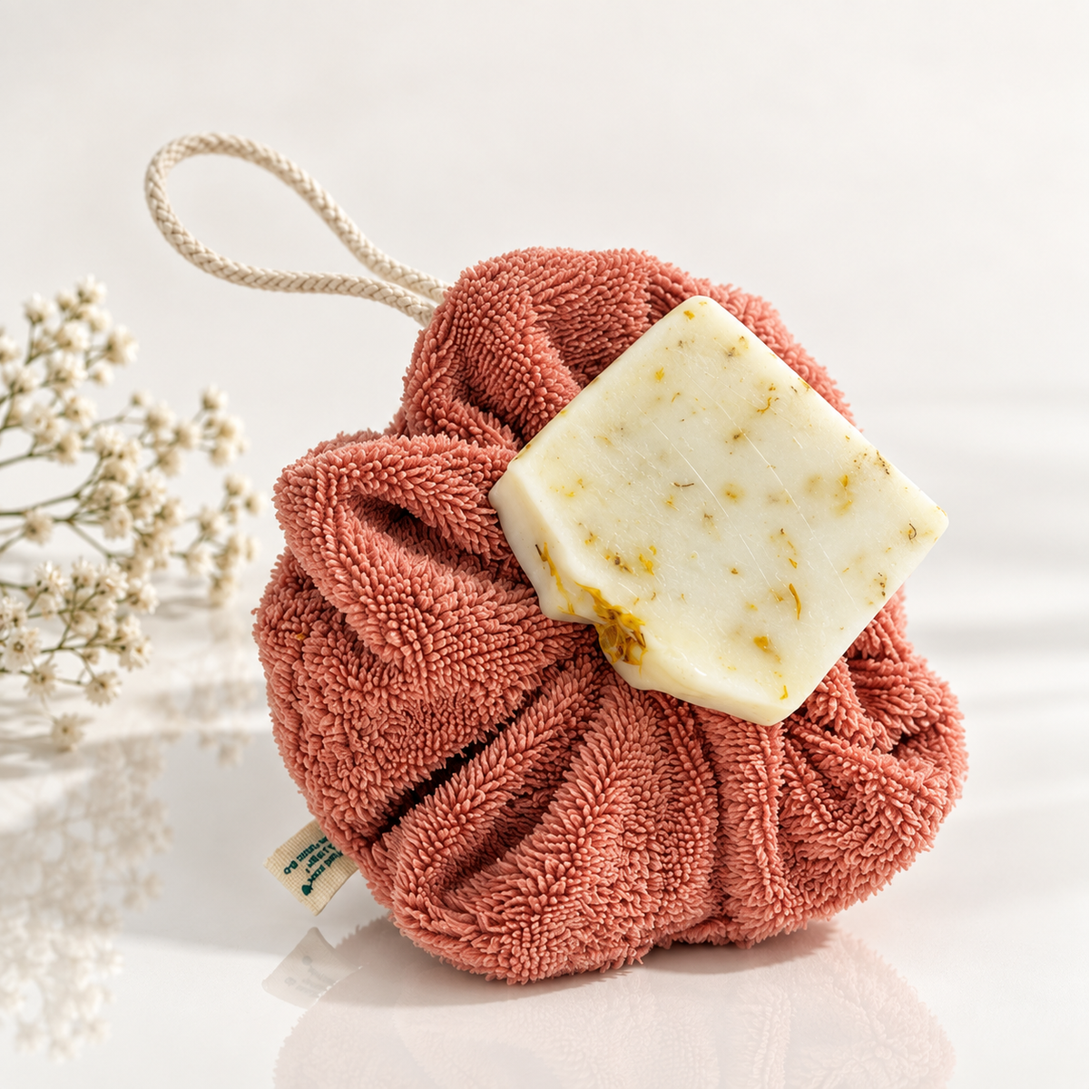 Fleur de douche en coton bambou
