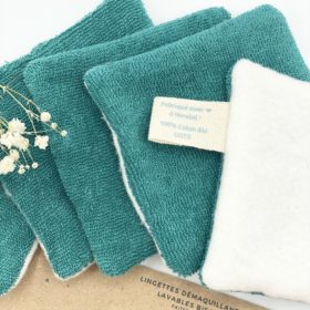 lingettes démaquillantes lavables et reutilisable en coton bio